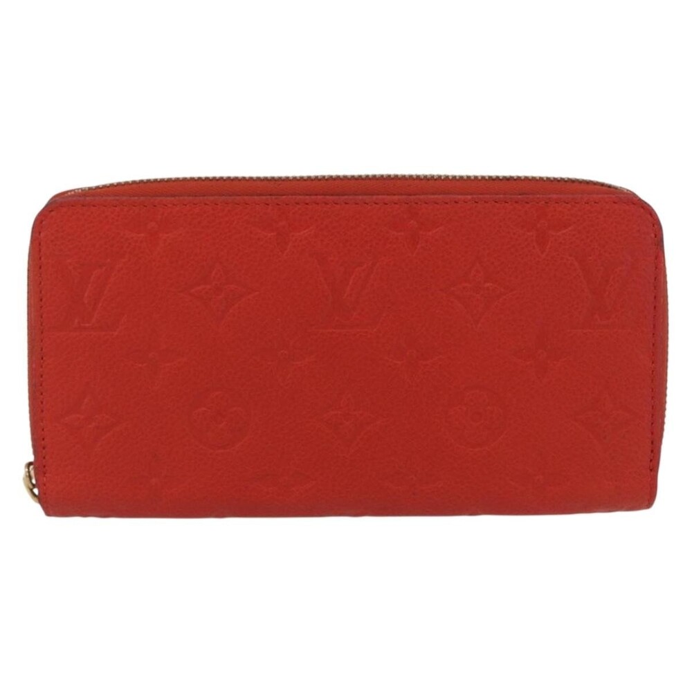 Louis Vuitton Monogram Empreinte Zippy Long Wallet Orange